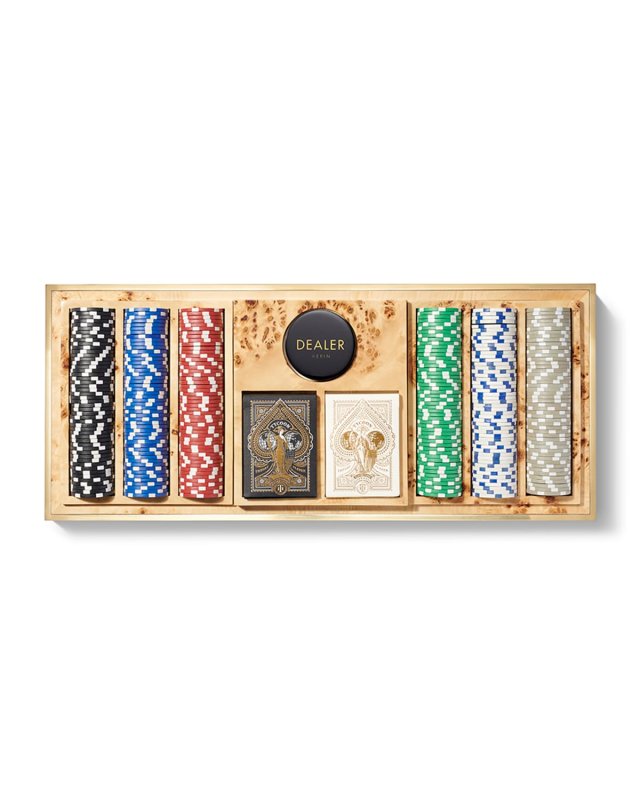 Faux Shagreen Poker Set